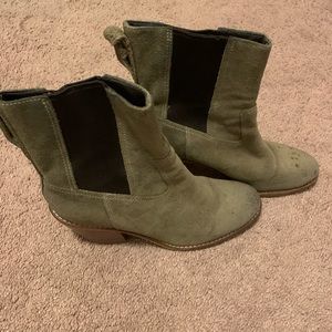 Cole haan olive green booties